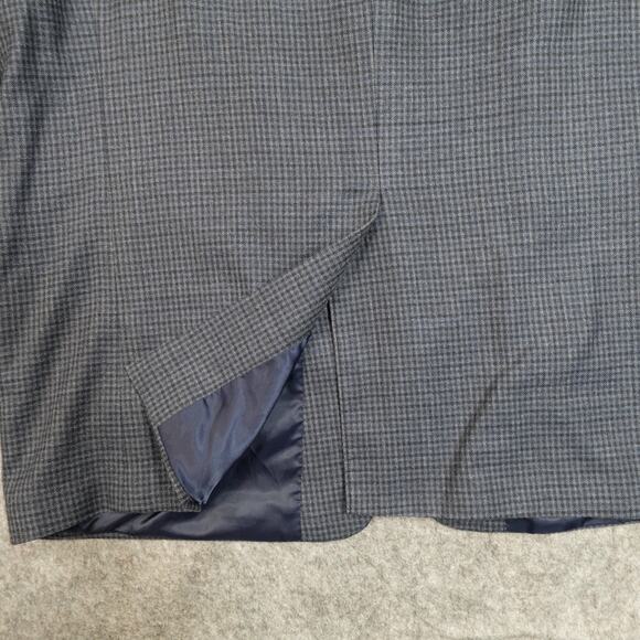 Ralph Lauren Blazer Mens 48L Blue 2 Button Silk Wool Sport Coat Jacket Checked - Picture 4 of 14